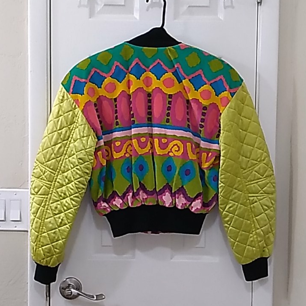 Vintage ESCADA Mod Abstract Bomber Jacket - Picture 3 of 13